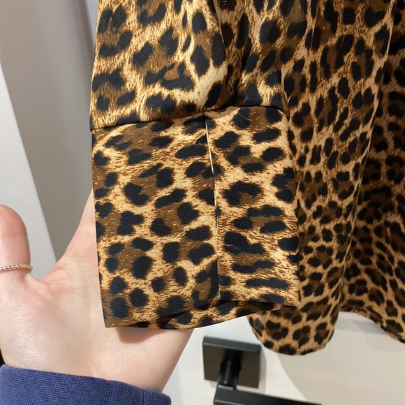 Zara Cheetah Print Tunic Length Shirt - Picture 5 of 9